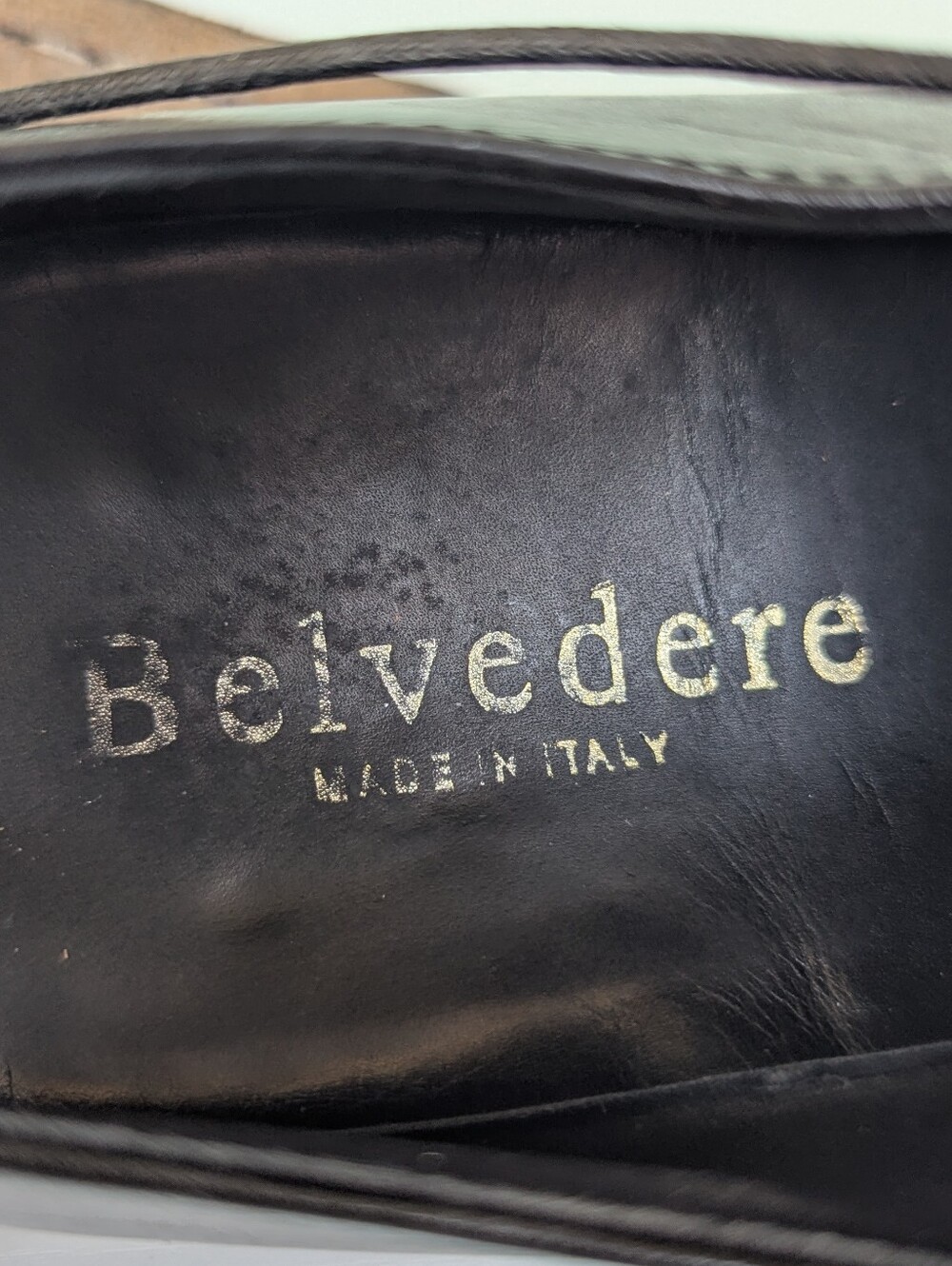 Black Textured Leather Derby Oxfords - Picture 8 of 10